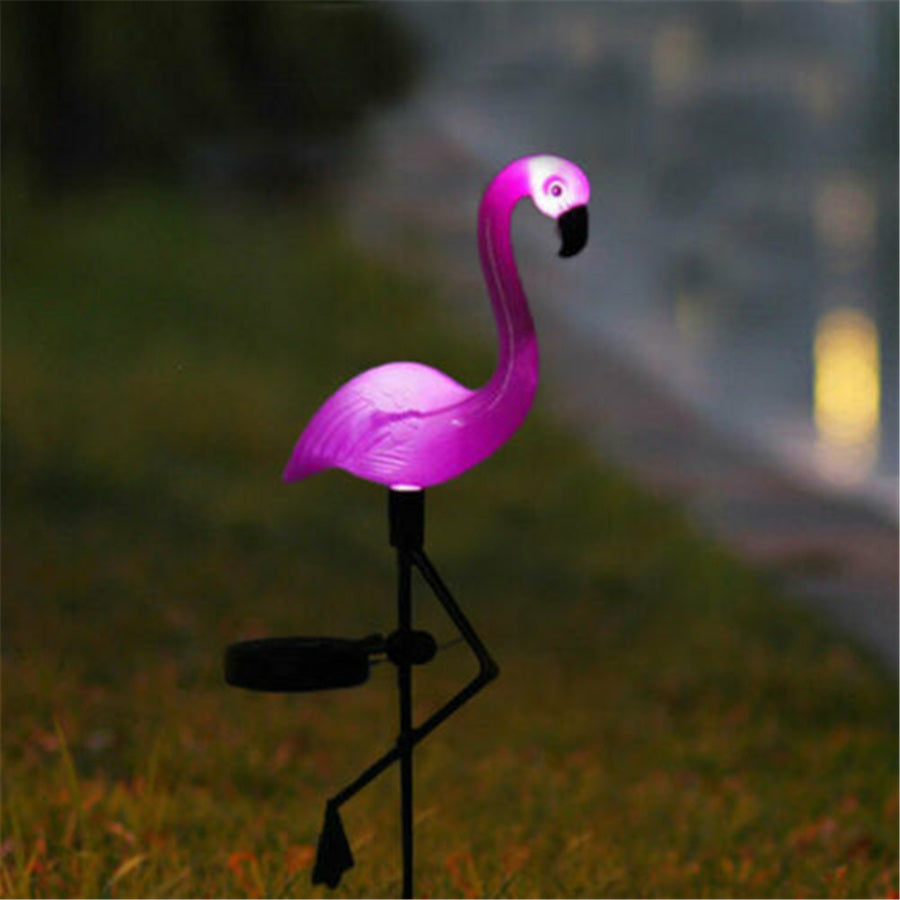 Solar Power Pink Flamingo
