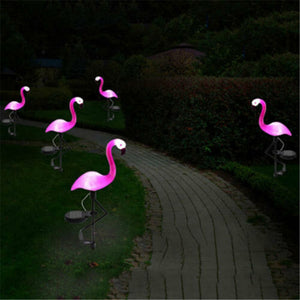 Solar Power Pink Flamingo